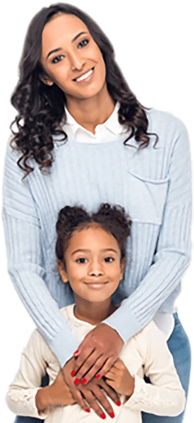 Mom with daughter