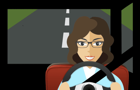 Woman driving