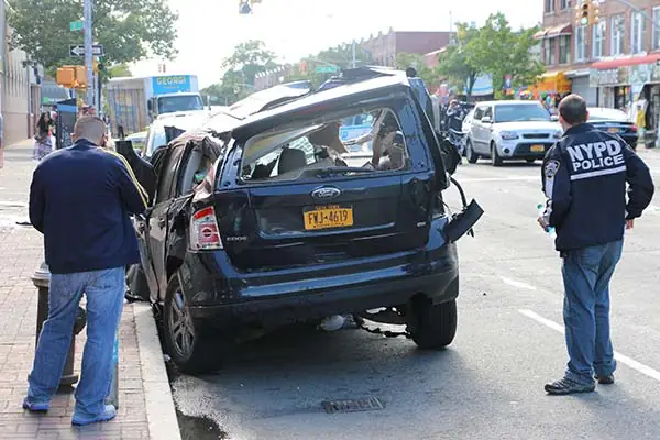 Car accident on a NY street