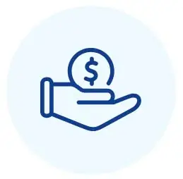 hands holding money icon